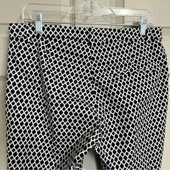 H&M WOMENS BLACK & WHITE CROPPED CIGARETTE TROUSERS SIZE 12 - Picture 6 of 8